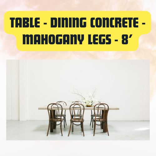 Dining Concrete Table – Rectangular Event Table 8ft - Image 6