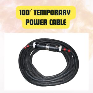 Temporary Power Cable Heavy-Duty Electrical Extension Cord 100′