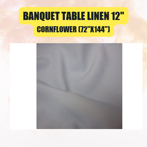 Banquet Table Linen 12" (60" x 120") | Premium Tablecloth for Events & Weddings | 40+ Colors Available - Image 15