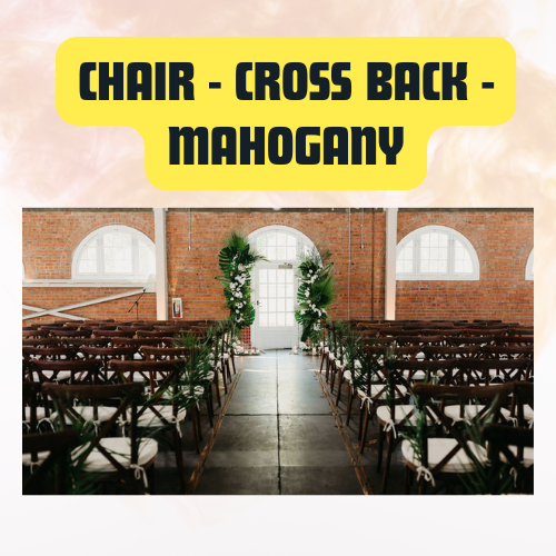 Cross Back Chair Mahogany | Elegant Wooden Dining & Event Seating - Image 2
