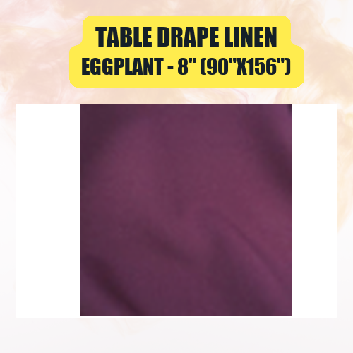 Table Drape Linen, 8" (90"x156") - Image 17