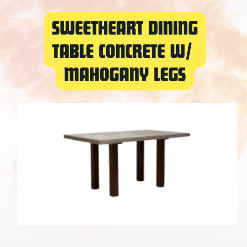 Sweetheart Dining Table – Concrete Top | Rustic Event Table 5ft - Image 4