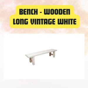 Bench Vintage White Wooden...