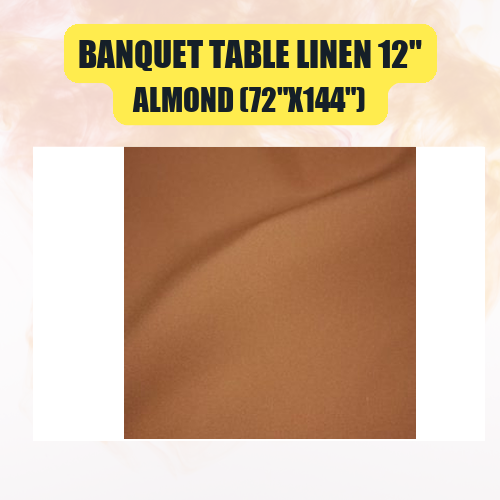 Banquet Table Linen 12" (60" x 120") | Premium Tablecloth for Events & Weddings | 40+ Colors Available