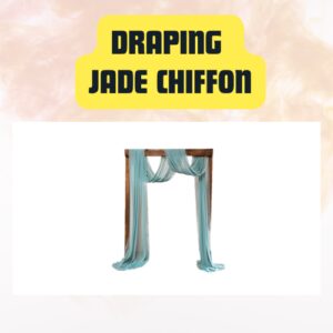 Draping Fabric Elegant Arch | Ivory & Jade Chiffon Event Drapes