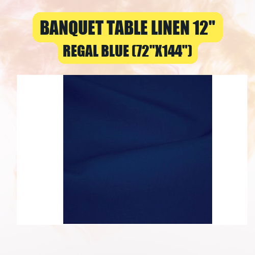 Banquet Table Linen 12" (60" x 120") | Premium Tablecloth for Events & Weddings | 40+ Colors Available - Image 52