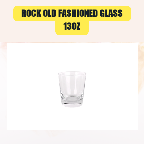 13oz Rock Old Fashioned Glass | Bar Glassware Rental for Weddings & Events