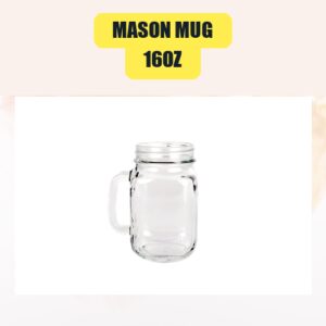 16oz Mason Mug | Bar Glassware Rental for Weddings & Events