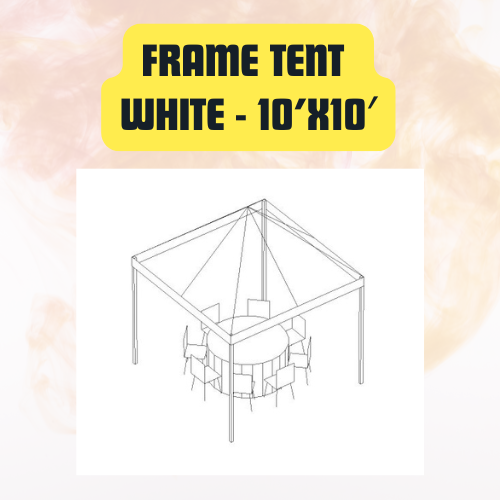Frame Tent White | Durable Outdoor Event Canopy 10x10