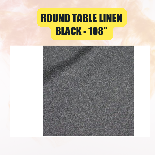 Round Table Linen 108" | Floor-Length Fit for 48" Round Tables | 40+ Color Options - Image 3