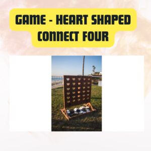 Giant Heart-Shaped Connect Four Game | Oversized Party & Event Lawn Game