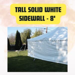 Tall Solid White Sidewall...