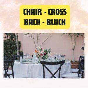 Cross Back Chair | Black Event Dining Chair