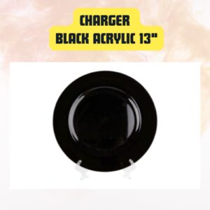 Charger, Black Acrylic 13″...
