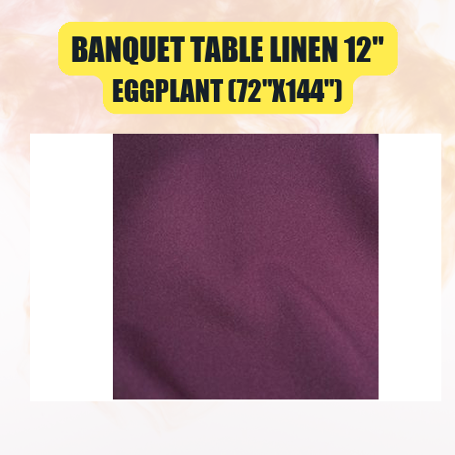 Banquet Table Linen 12" (60" x 120") | Premium Tablecloth for Events & Weddings | 40+ Colors Available - Image 17