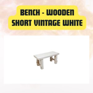 Bench Vintage White Wooden...