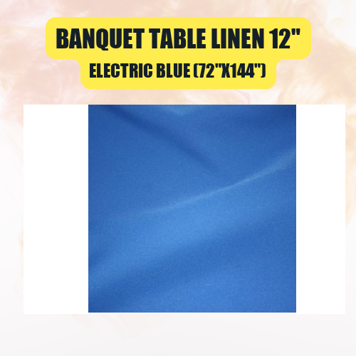 Banquet Table Linen 12" (60" x 120") | Premium Tablecloth for Events & Weddings | 40+ Colors Available - Image 18