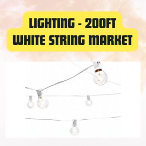 Lighting White String Market | Event & Wedding Lighting 200ft