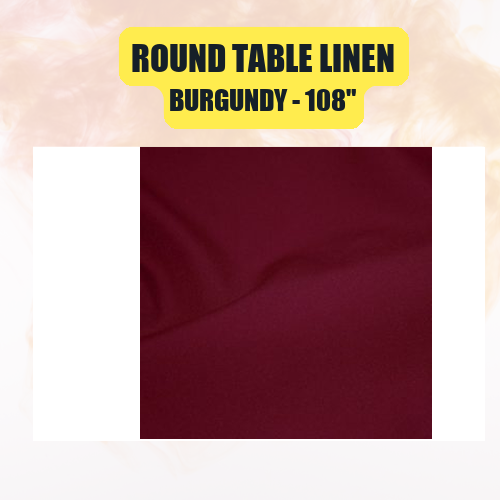 Round Table Linen 108" | Floor-Length Fit for 48" Round Tables | 40+ Color Options - Image 6