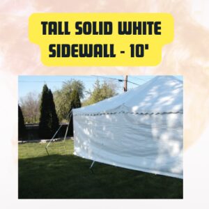 Solid White Sidewall Draping...