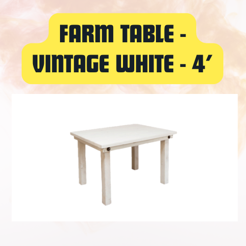 Farm Table – Rustic Wooden Welcome & Gift Table 4 ft - Image 5