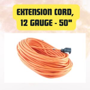 50′ Extension Cord, 12 Gauge Heavy-Duty Power Cord
