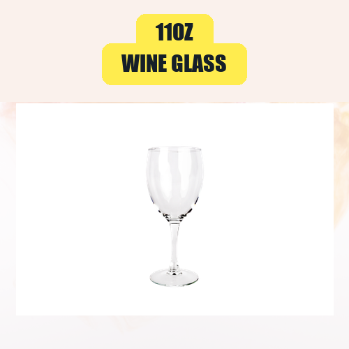 11oz Wine Glass | 11oz Wine Glass Glassware Rental for Weddings & Events
