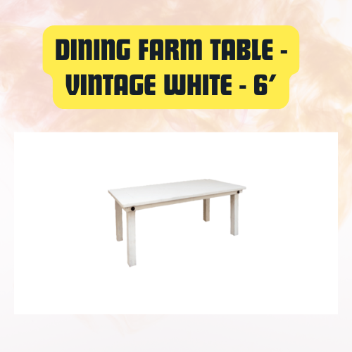 Farmhouse Dining Table – Wooden Rectangular Farm Table (Seats 6–8) 6' - Image 4