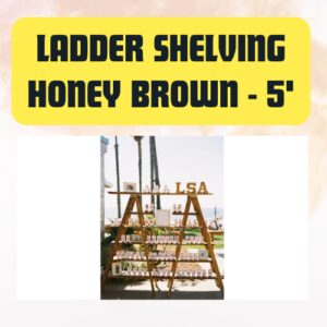 Ladder Shelving Display Stand | Event Decor Rack for Seating Charts, Favors & Beverage Stations
