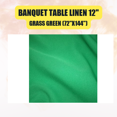 Banquet Table Linen 12" (60" x 120") | Premium Tablecloth for Events & Weddings | 40+ Colors Available - Image 21