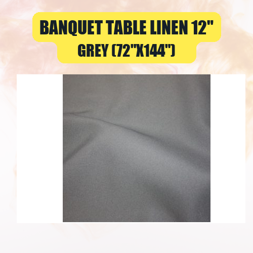 Banquet Table Linen 12" (60" x 120") | Premium Tablecloth for Events & Weddings | 40+ Colors Available - Image 22